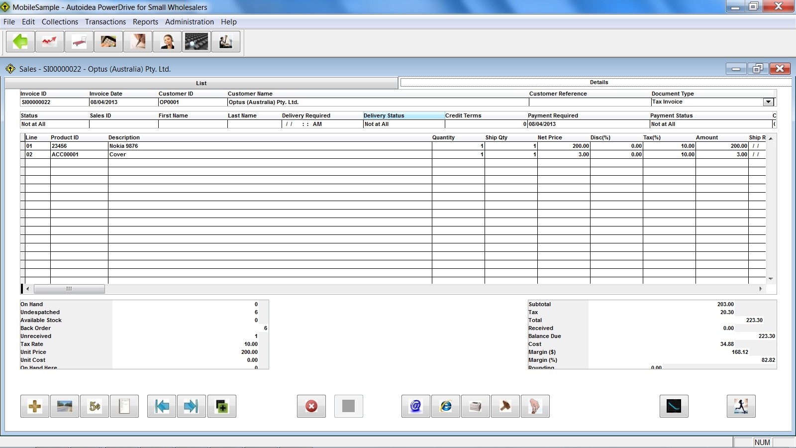 Autoidea PowerDrive for Small Wholesalers screenshot